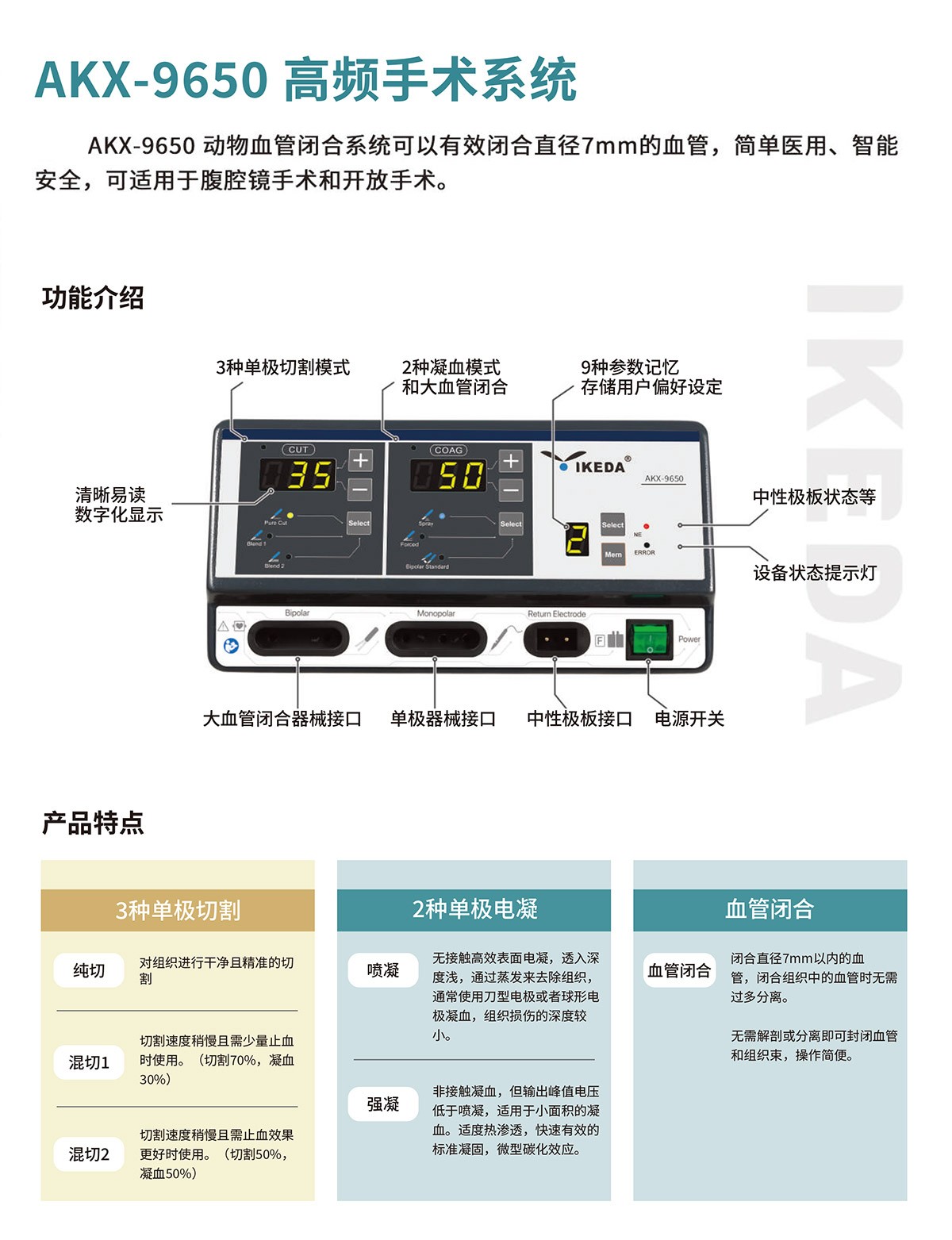 高頻手術系統(tǒng)  AKX-9650